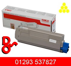 45396213 - OKI Executive Series ES-7470, ES7470, ES 7470 Genuine Toner Cartridge, Yellow (Y) - Part Number 45396213