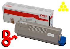 44059257 - OKI Executive Series ES-8451, ES8451, ES 8451 Genuine Toner Cartridge, Yellow (Y) - Part Number 44059257